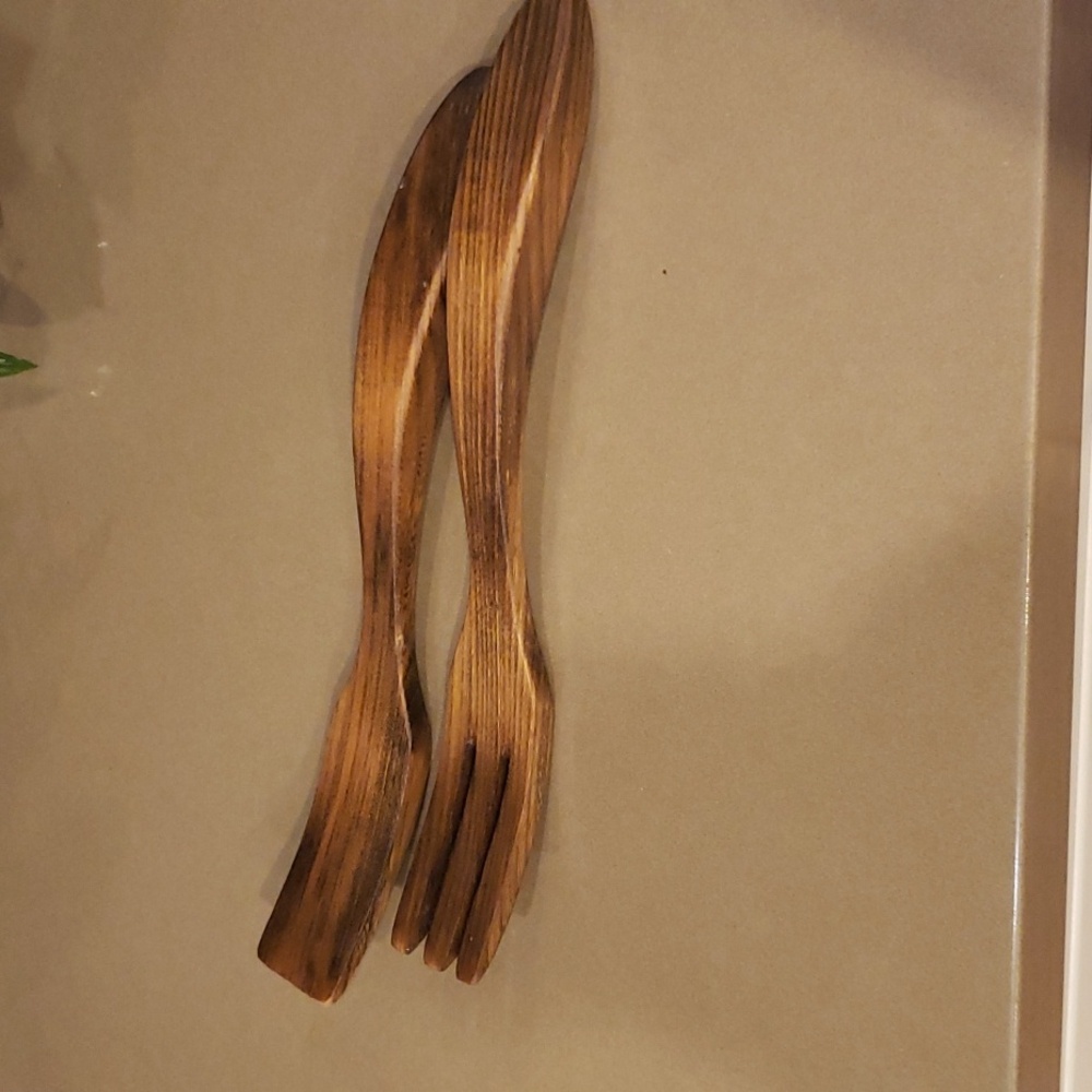 Wooden Salad Tongs